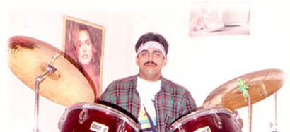 me on the drums